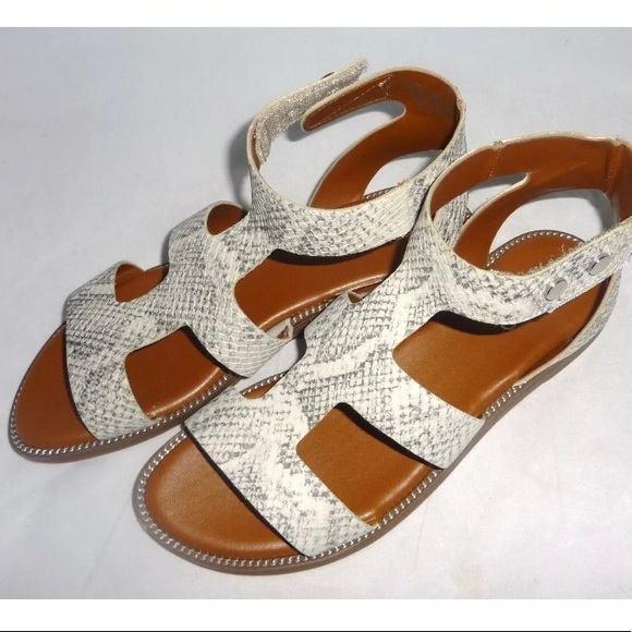 NEW Franco Sarto Women Genevia Gladiator Snakeskin Print Strappy Sandals 7.5M - Picture 5 of 10
